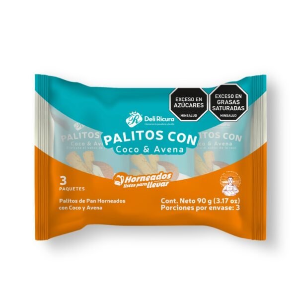 Palitos con Coco y Avena - Paquete x 3 Tripack x 90g