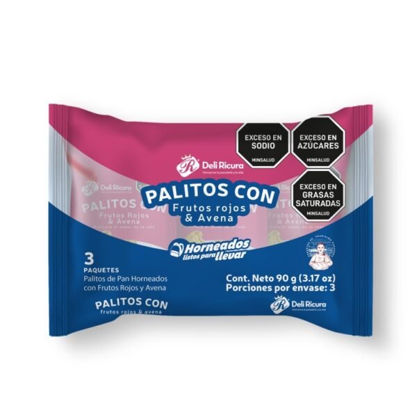 Palitos con Avena y Frutos Rojos - Paquete x 3 Tripack x 90g